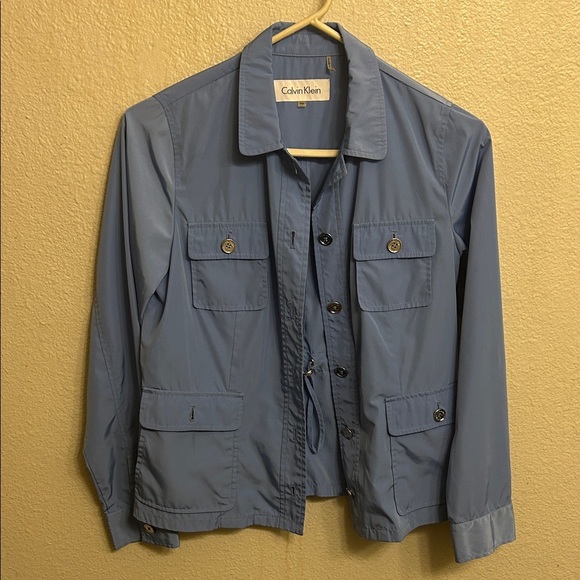 Calvin Klein Jackets & Blazers - Calvin Klein Women Light Blue Shirt Jacket Size Extra Small